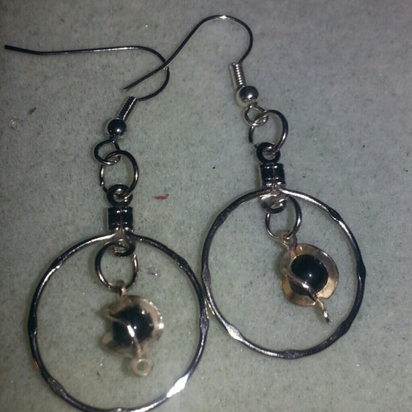 Black earring hoops