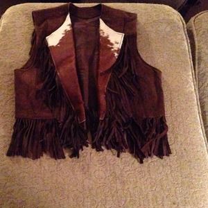 Vintage genuine suede cowboy vest - bundle & save.