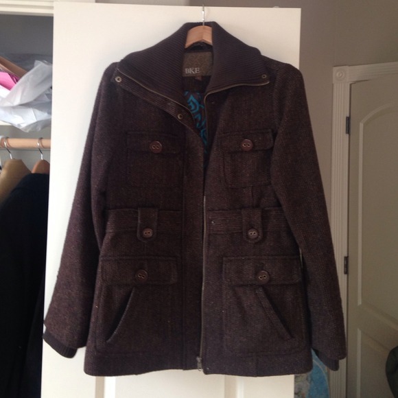 Wool Jacket & Faux Leather Jacket