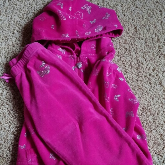 girls pink sweatsuit