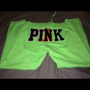 Victoria's Secret "PINK" green Capri Sweatpants