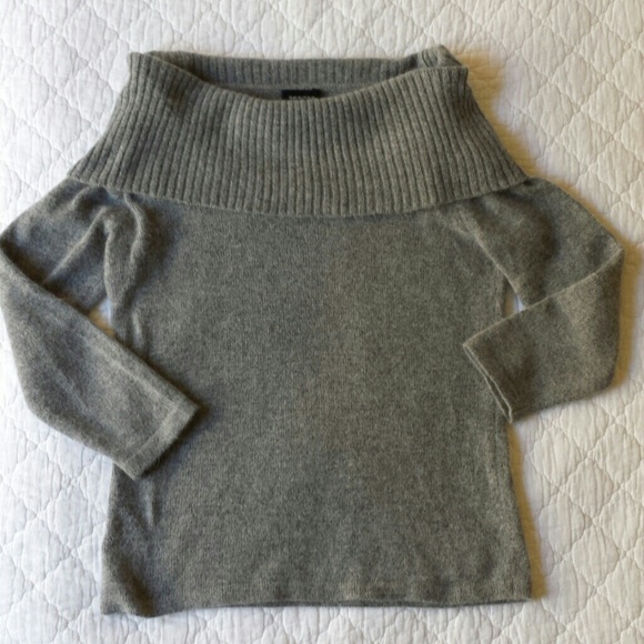 Gray Cowl Neck Sweater