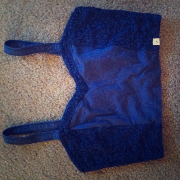 Navy blue crop top/bra