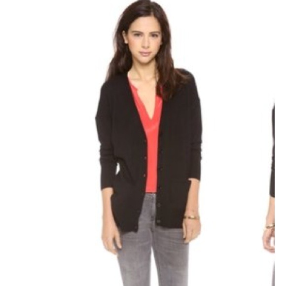 A fine-knit Joie black cardigan!
