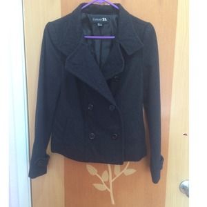 Black Forever 21 Pea Coat