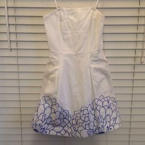 Lilly Pulitzer embroidered strapless dress