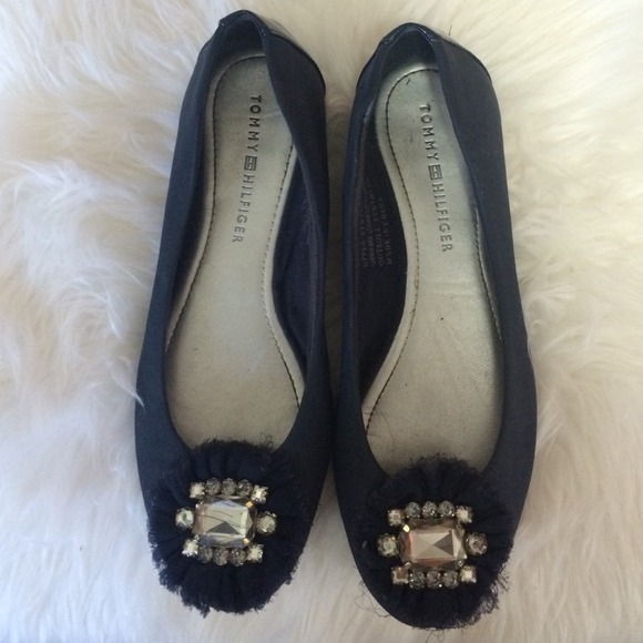 Tommy Hillfiger Navy Flats