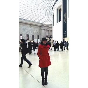 Wool Blend Red Winter Coat