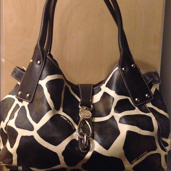 Giraffe print large dooney and bourke