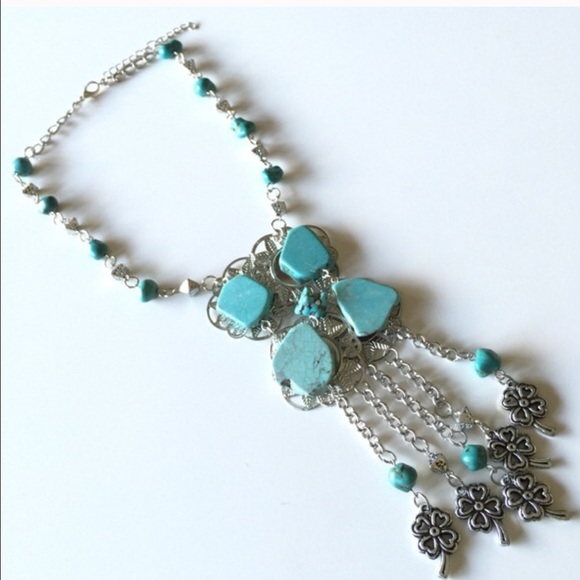 NEW Large Turquoise Boho Necklace - Picture 4 of 4