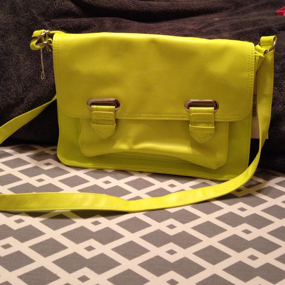 Lime Green Messenger Bag
