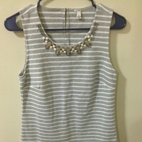 J. Crew tank with jeweled embellishment