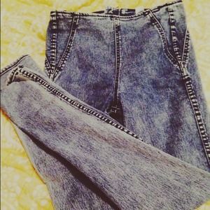 H&M Acid Wash High Waisted Skinny Jean