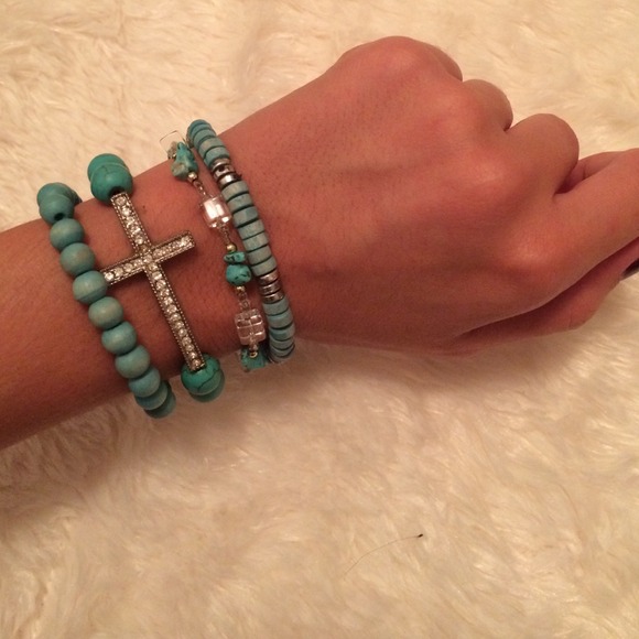 Turquoise bracelet set of 4