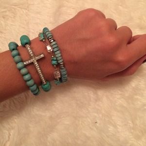 Turquoise bracelet set of 4