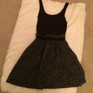 PINK by Victorias Secret Black/Leopard Dress