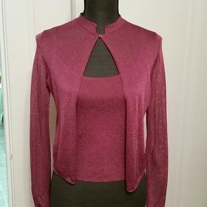 Purple Ann Taylor sweater set, size XS