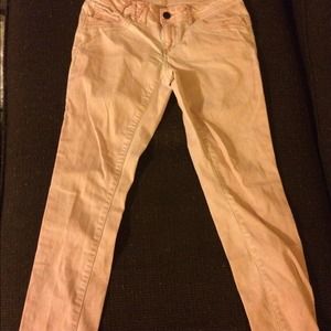 Light orange skinny jeans