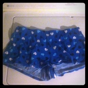 Blue heart shorts