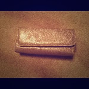Gold sparkly clutch