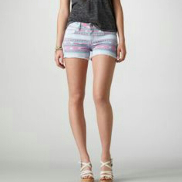 Aztec midi stretch shorts