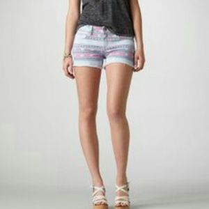 Aztec midi stretch shorts