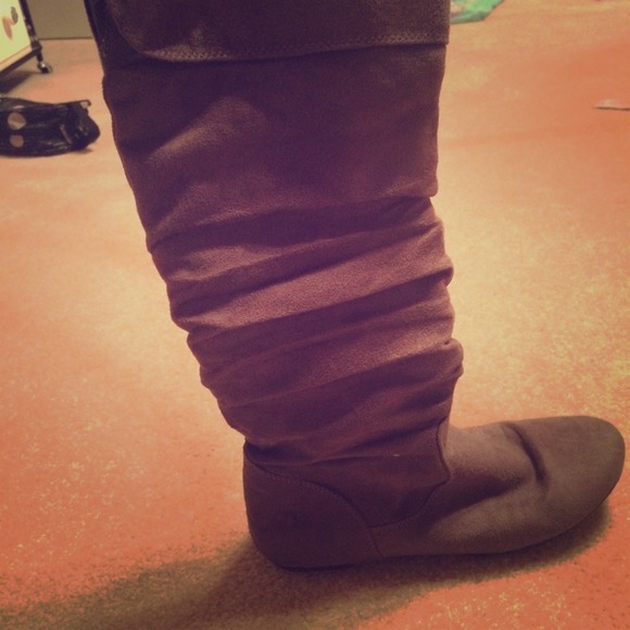 Gray boots