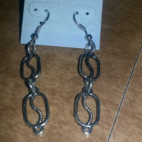 Silver earrings with hypoallergenic earring hooks