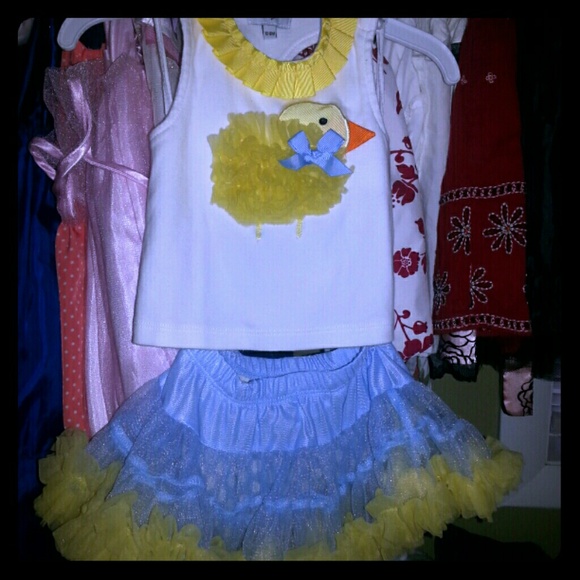Adorable toddler set ducks lover tutu
