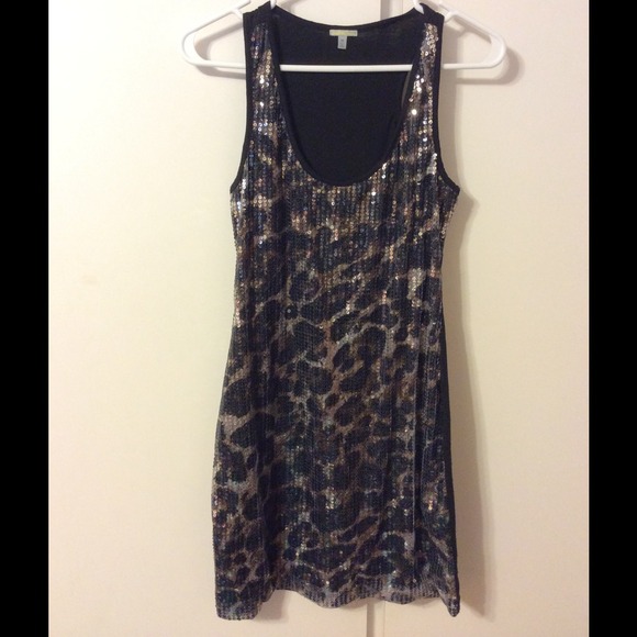 Sequin Cheetah Print Dress from Charlotte Russe