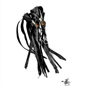 Black Eel Leather Earrings