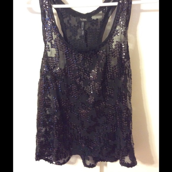 Nollie Black Sequin Top