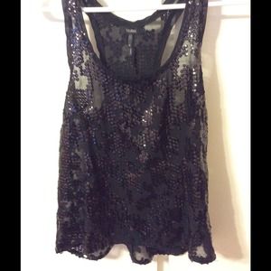 Nollie Black Sequin Top