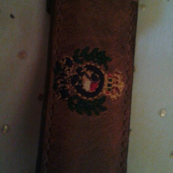 Small brown leather belt