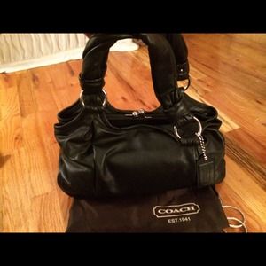 Authentic Coach black leather handbag