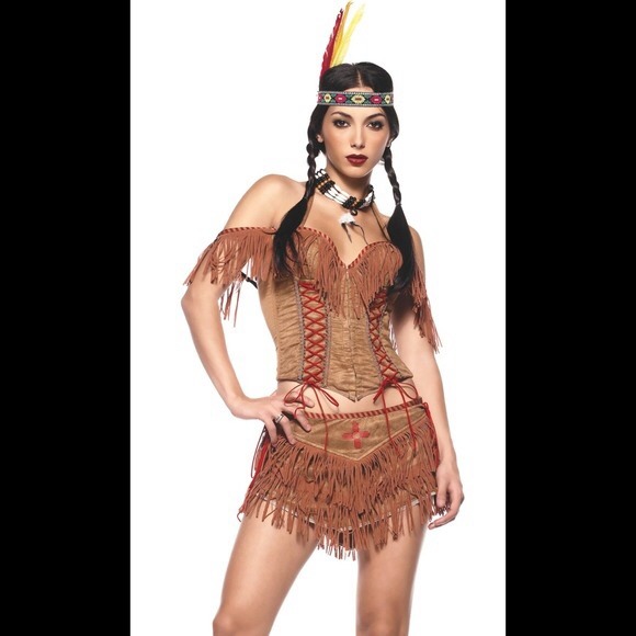 Adult women's 3 piece Indian princess costume