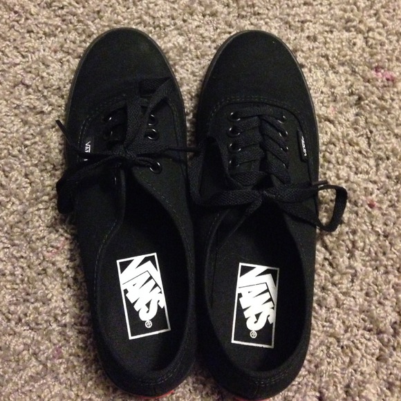 All Black Like New Vans