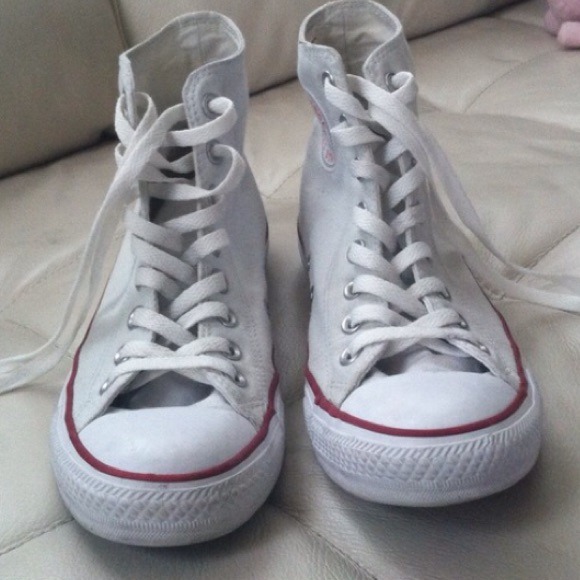 White converse high tops