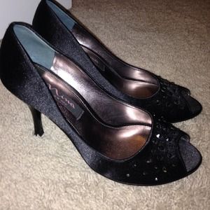 Black Studded High Heels