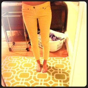 J.Crew Yellow Toothpick Ankle Jeans