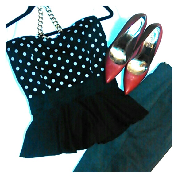 Peplum tube top