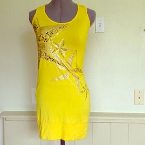 Yellow tank dress