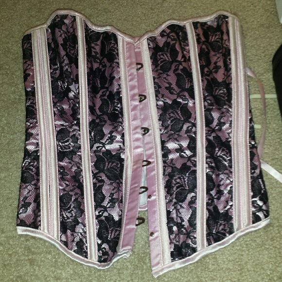 Pink & Black Corset