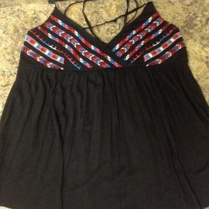 American Eagle Black Halter Top