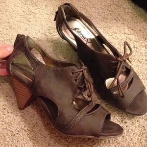Brown high heels