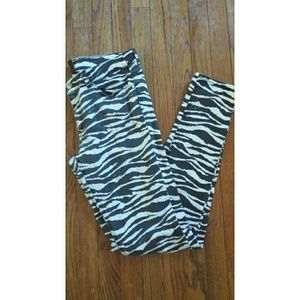 H&M Zebra skinny jeans