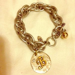 NEW! Jewel Kade Vintage Coin Bracelet Initial B