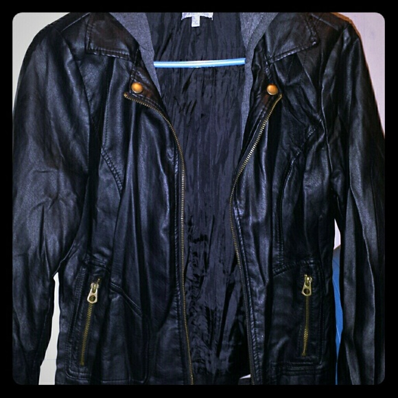Hooded leather jacket bundle