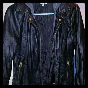 Hooded leather jacket bundle