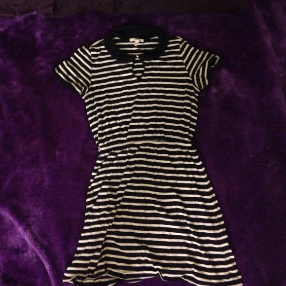 F21 Peter Pan collar striped dress